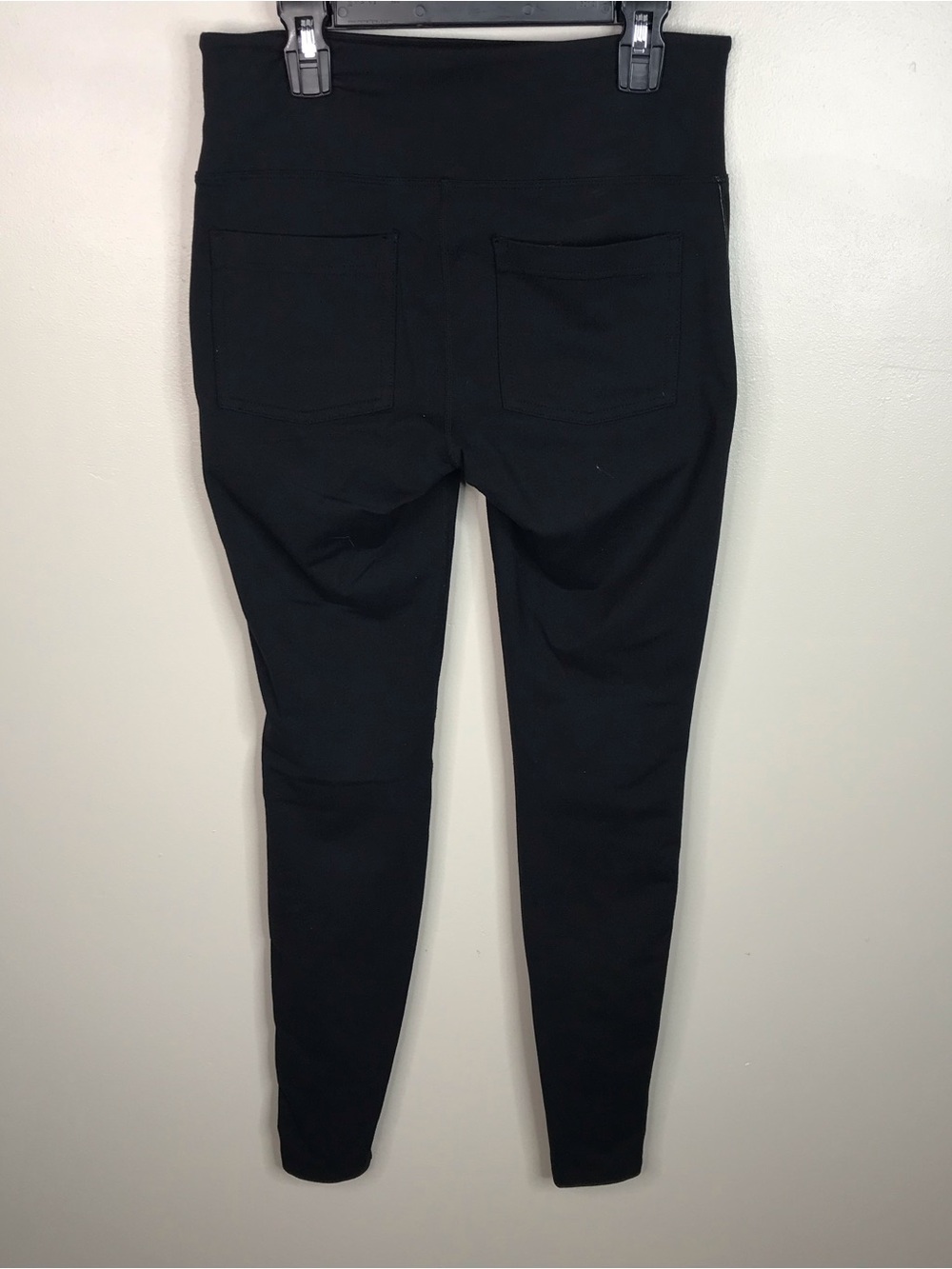 Athleta Black Leggings with Faux-Leather Side Panels Sz Small - Picture 2 of 5